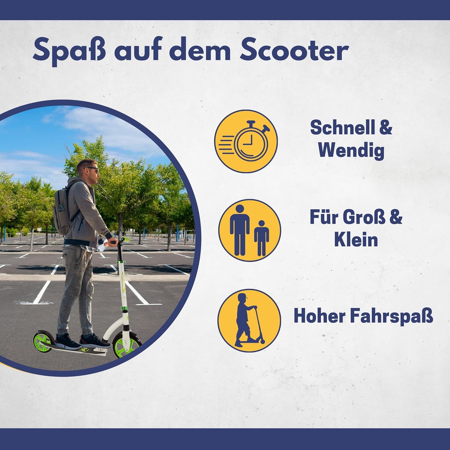 Best Sporting Scooter Adults and Children I Folding Scooter with Stand I City Scooter for Adults I Scooter with Wheel Size 250 mm I Stylish Aluminium Scooter Adults – Bild 5