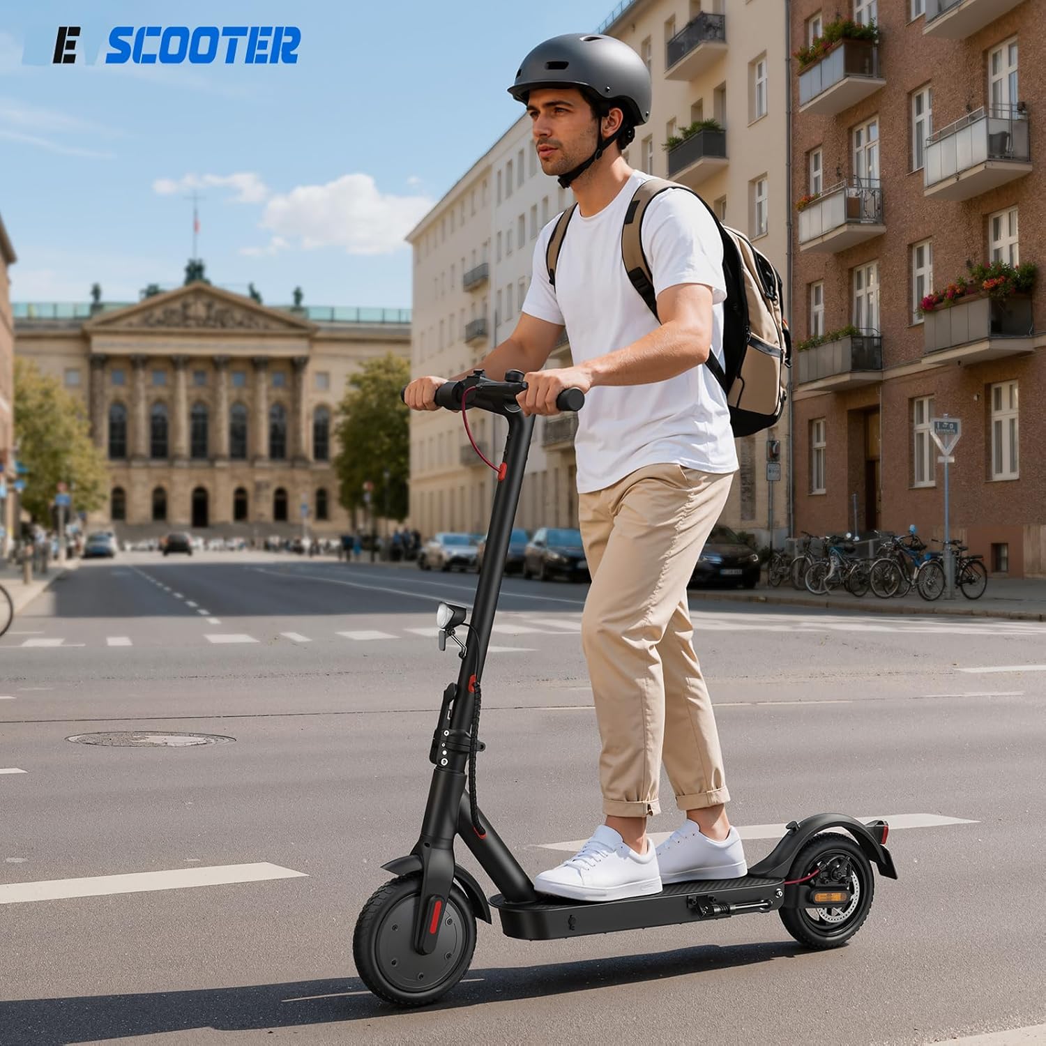 E Scooter mit Straßenzulassung mit Max 70/30KM Reichweite,10/8.5 Zoll Elektroroller mit Komfortable Stoßdämpfer,Faltbarer E Roller Belastung Doppelbremse LED-Licht,APP-Verbindung – Bild 2
