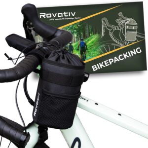 Rovativ Bikepacking Snack Pack [1.4 Litres] Food-Pouch Handlebar Bag with Extra Outer Compartment for Gravel Bike, Road Bike and MTB