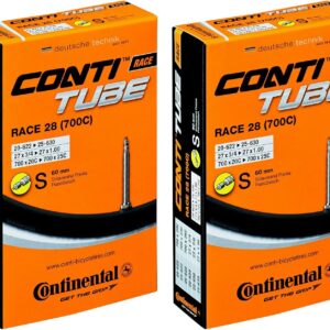 Continental Race 28 Inner Tube 28 Inches 700 x 20-25C 20/25-622/630 SV 60 mm Pack of 2