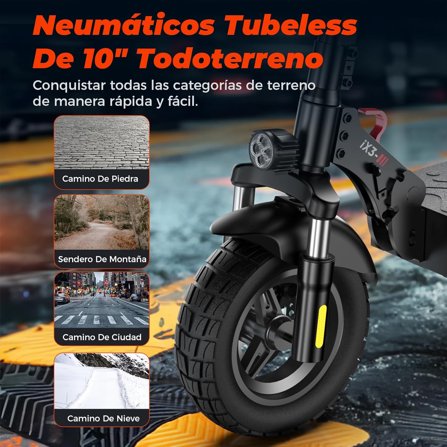 800 W Electric Scooter for Adults, 480 Wh Battery, Maximum Range of 40 km, Foldable Electric Scooter of 10 Inches, App, Maximum Load 120 kg, Adjustable Handlebar, Quadruple Suspension – Bild 5