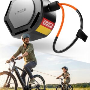 Büchel Bicycle Tow Rope up to 120 kg – 2.20 m Tow Rope Bicycle Children with Pull Tab & Abrasion Protection – Sturdy Carabiner & 3-Way Mountable for Adult & Children’s Bikes