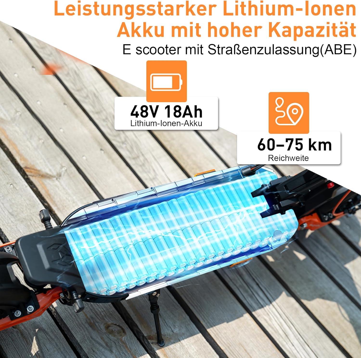 JOYOR E Scooter T Series, Range 40-100 Km, Electric Scooter with Hydraulic Spring Shock Absorber Front and Rear, Foldable E Scooter Off-Road, 150 kg Load Capacity – Bild 2