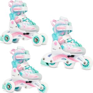 Raven Princess 3in1 Inline Skates Triskates Rollschuhe Inliner für Kinder Mädchen verstellbar