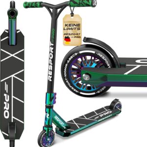 RE:SPORT Revo Pro Stunt Scooter for Children and Adults with Stand, Professional Stunt Scooter, 110 mm PU Wheels & Y-Bar, Stunt Scooter, Kick Scooter, ABEC 9 Ball Bearings, Kick Scooter, Trick Scooter
