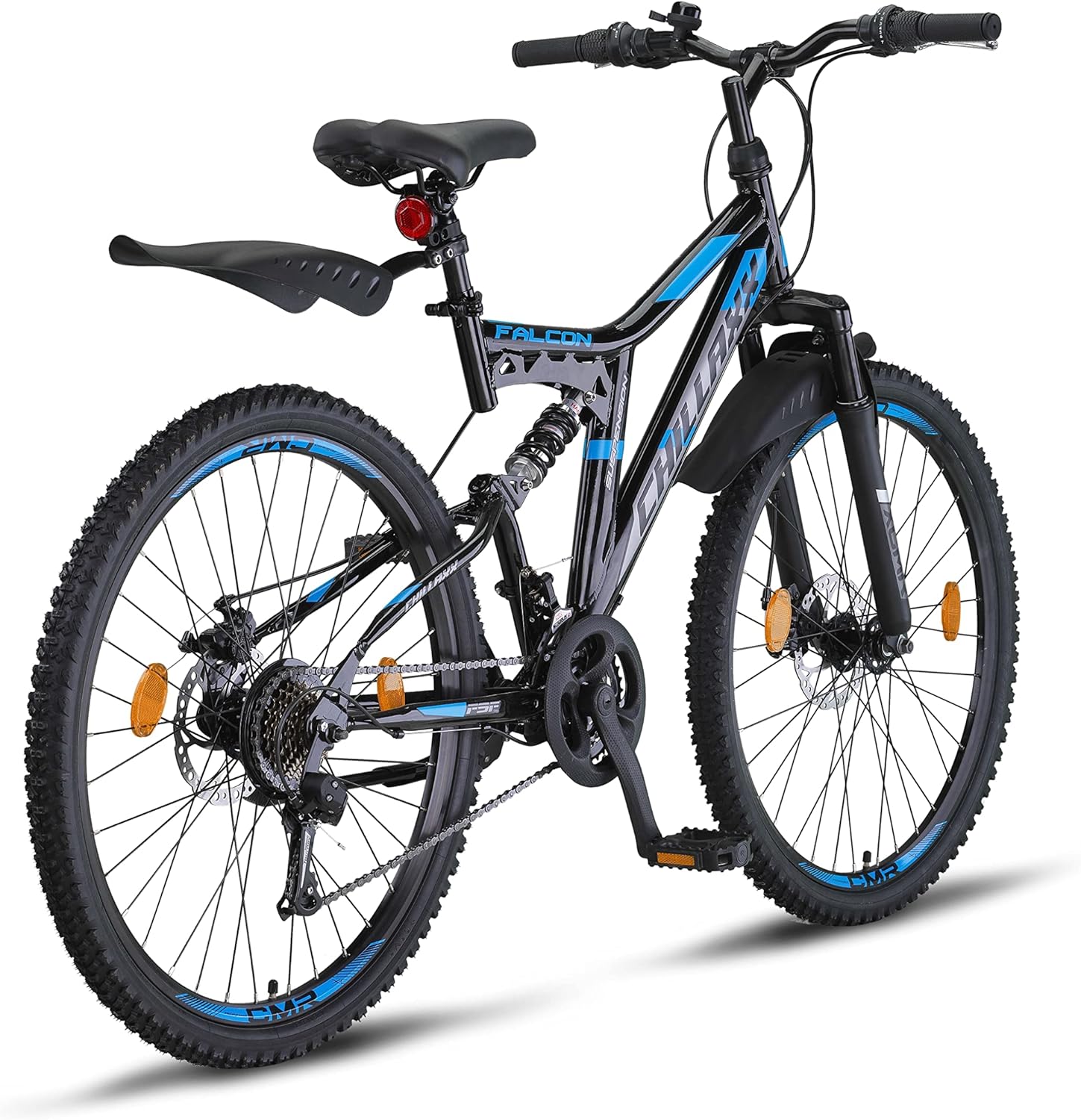 Chillaxx Bike Falcon Premium Mountain Bike in 24, 26, 27.5 and 29 Inch - Bicycle for Boys, Girls, Women and Men - Disc Brake - 21 Speed Gears - Full Suspension – Bild 3
