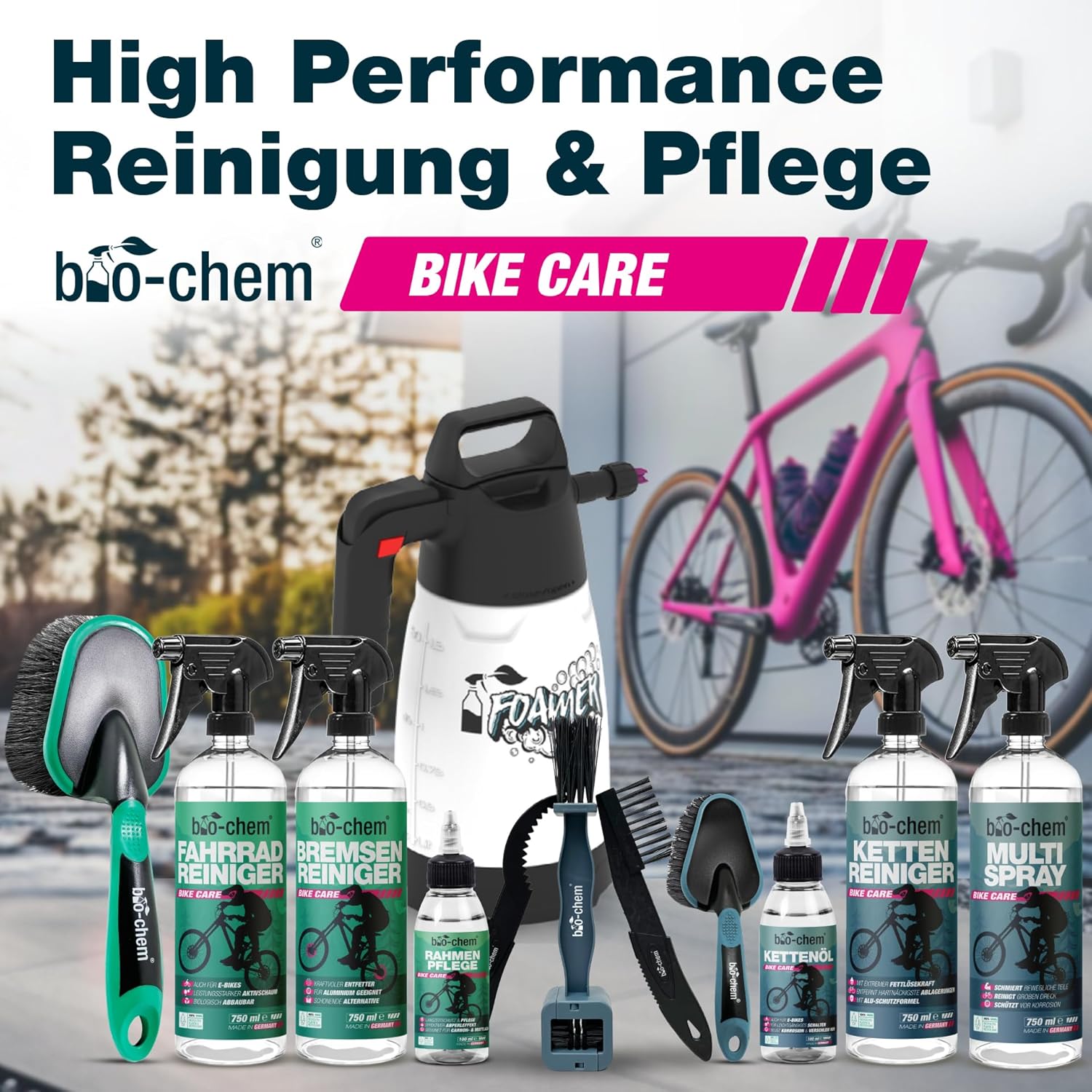 bio-chem Bicycle Cleaning Set Professional 7-Piece - Bicycle Cleaner, Chain Cleaner Bicycle Chain & Chain Oil Bicycle - Premium Bicycle Care Set & Bicycle Cleaner Set for E-Bike, Road Bike & MTB – Bild 7