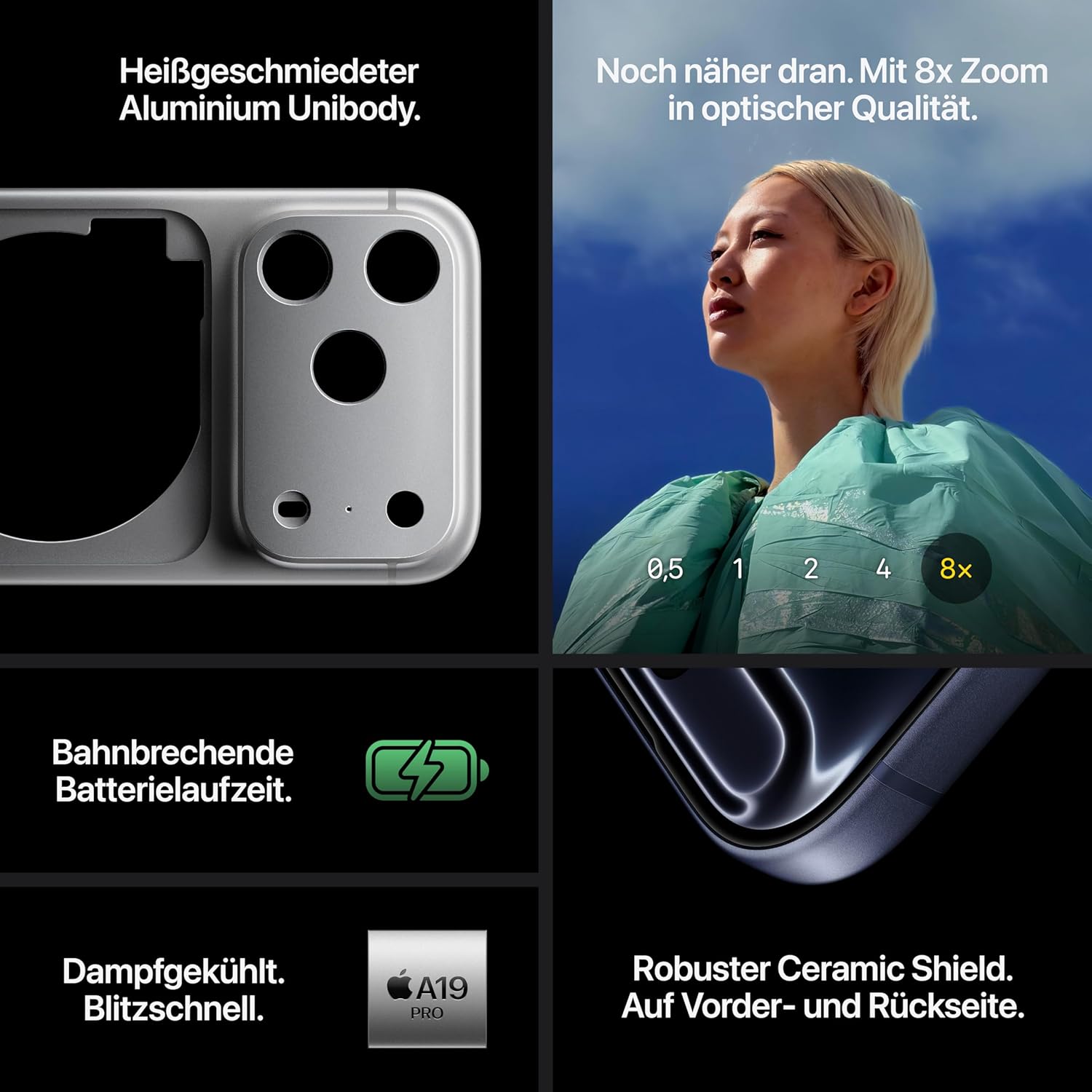 Apple iPhone 17 Pro 512 GB: 6.3 Inch Display with ProMotion up to 120 Hz, A19 Pro Chip, Breakthrough Battery Life, Pro Fusion Camera System with Centre Stage Front Camera; Deep Blue – Bild 4