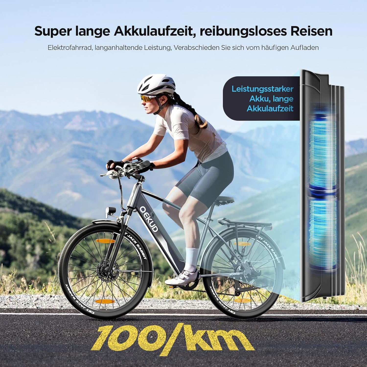 27M204 E-Bike 27.5“ Cityräder Elektrofahrrad, 36V/12Ah Akku ebike,250W Motor, Reichweite 100km bis 25 km/h,Elektrofahrrad mit APP – Bild 6