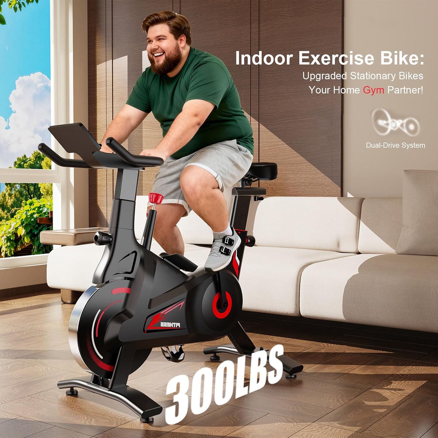 Bluearth Heimtrainer Fahrrad mit Magnetischem Widerstand, Hometrainer Fahrrad mit Smart App, Leise & Bequem Indoor Spinning Bike mit Immersivem Erlebnis und Live-Kursen, Max. 150KG – Bild 8