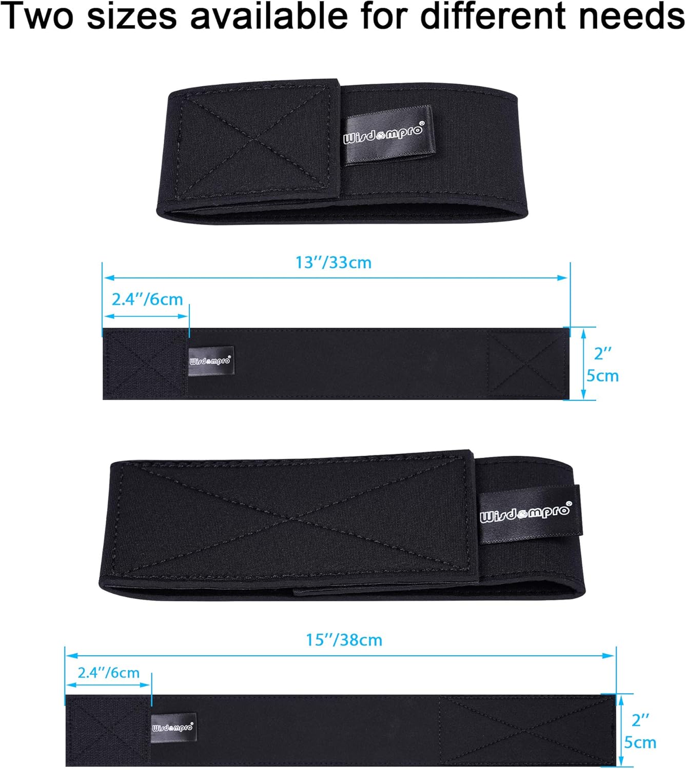 wisdompro Elastic Webbing 1 Pair 5 cm x 33 cm, Elastic for Tensioning Trouser Legs and Sleeves, Straps for Wading, Fishing, Cycling – Bild 5