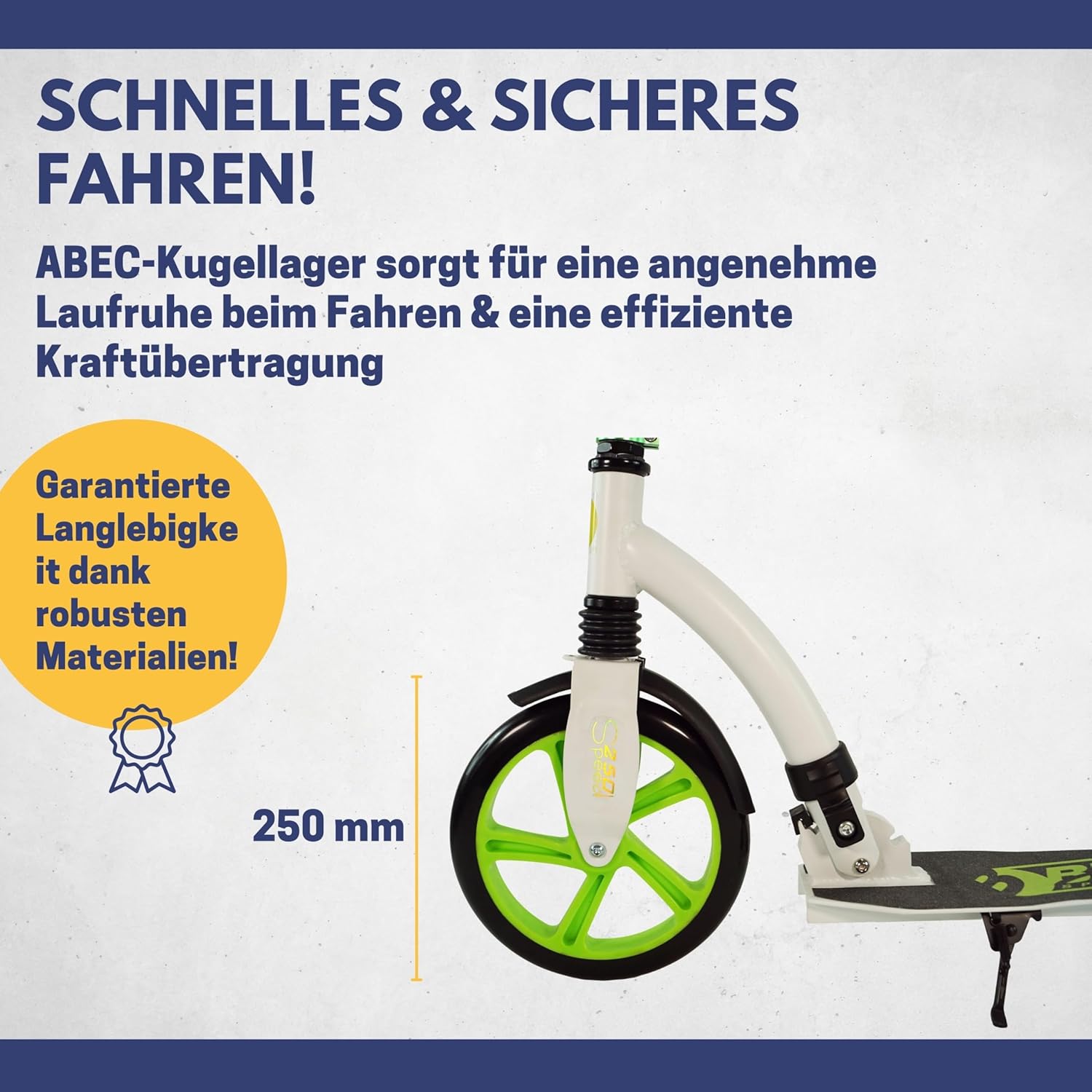Best Sporting Scooter Adults and Children I Folding Scooter with Stand I City Scooter for Adults I Scooter with Wheel Size 250 mm I Stylish Aluminium Scooter Adults – Bild 4