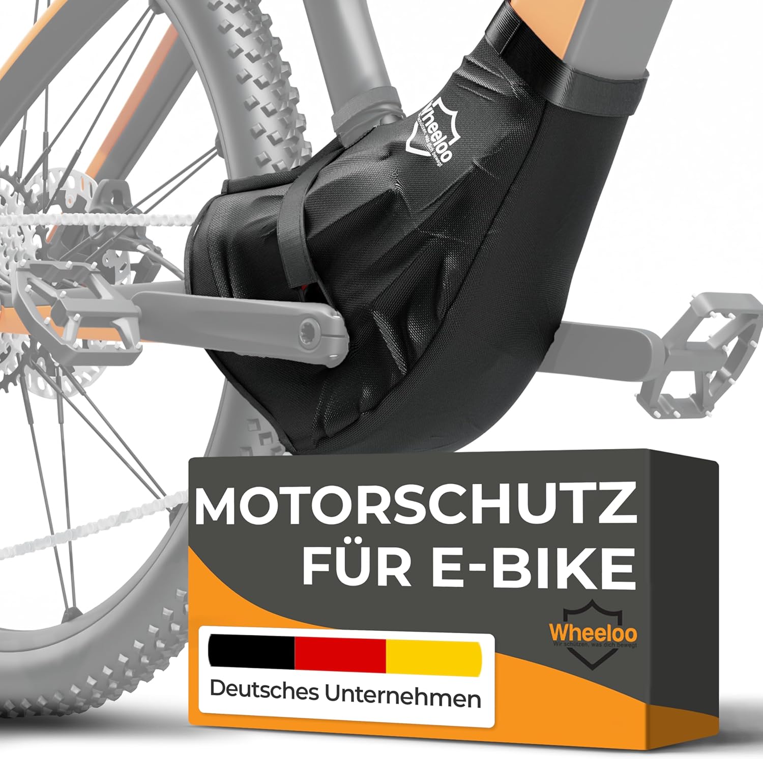 Wheeloo Ebike Motor Protective Cover, Bicycle Carrier Transport Protection, Motor Protection Cover as Rain Cover, Suitable for Bosch, Brose, Shimano, Yamaha, Specialized E Bike, Bicycle Trailer