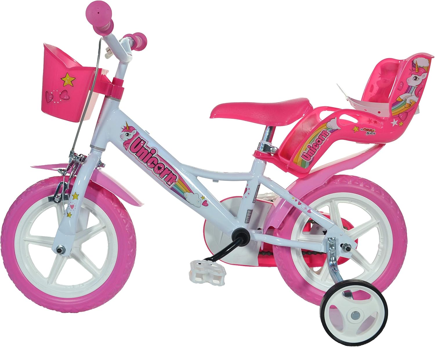 Dino Bikes 124RL-UN Unicorn Bike, White/Pink – Bild 3