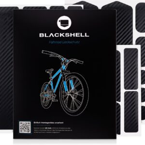 Blackshell® Bicycle Protective Film – Bicycle Paint Protection for e.g. Trekking Bike, MTB, Road Bike or E-Bike – 21-Piece Film Set