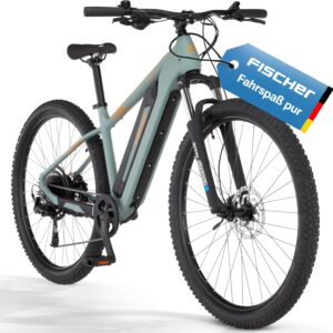 Fischer E-Bike MTB Montis 2.2 Active Electric Bicycle for Men and Women, RH 49, Rear Motor 50 Nm, 48 V Battery
