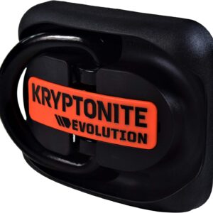 Kryptonite Evolution Ground Anchor, Permanent Anchor Point for Floor & Wall Mounting, 14mm Thick Shackle & Hardened Steel Base Plate, Indoor & Outdoor, Bikes & Motorcycles, 0.95kg