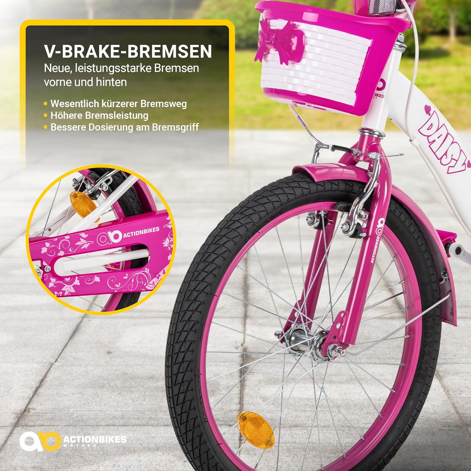 Actionbikes Children's Bicycle Daisy | 12 16 20 Inch - V-Brake Brakes - Bicycle for Children from 2-9 Years - Mudguard for Girls and Boys - Bicycles - Bicycle - Children's Bike – Bild 3