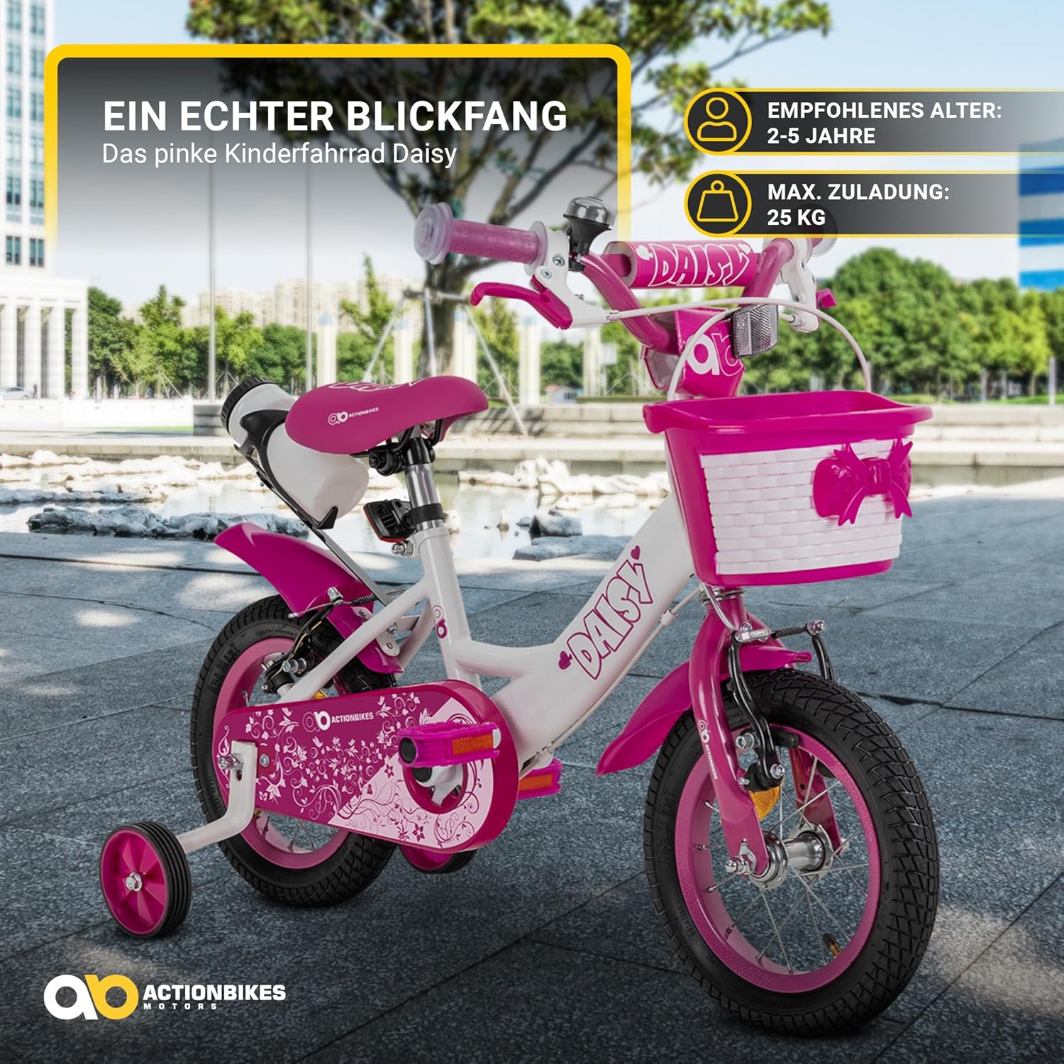 Actionbikes Children's Bicycle Daisy | 12 16 20 Inch - V-Brake Brakes - Bicycle for Children from 2-9 Years - Mudguard for Girls and Boys - Bicycles - Bicycle - Children's Bike – Bild 6