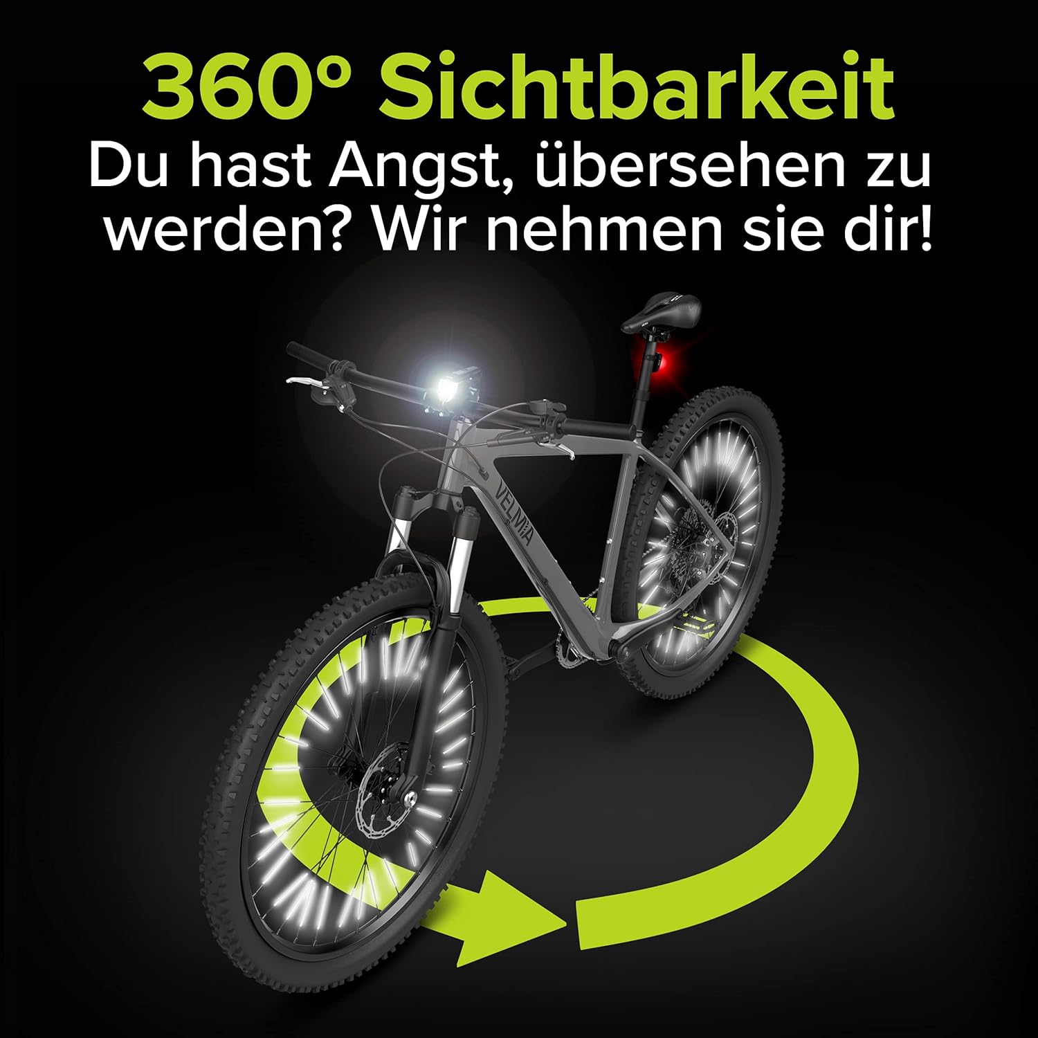 Velmia Spoke Reflectors Set, 36 Pieces, StVZO (German Road Regulation) Approved I 360° Visibility - Easy Assembly - Bicycle Spoke Reflectors - Cat Eyes – Bild 4