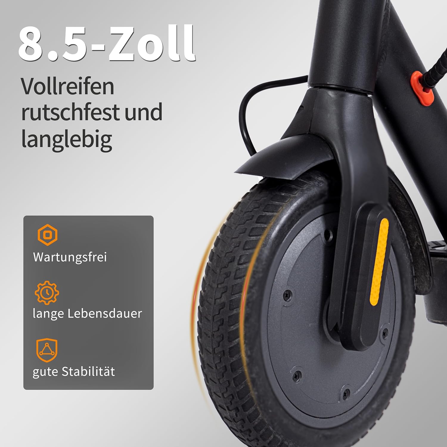 E-Scooter with Road Approval (ABE) 350W Motor 20km/h Range 25-40km E-ABS Disc Brake IP54 Foldable Dual Brake System LED Display for Commute Short Distance – Bild 7