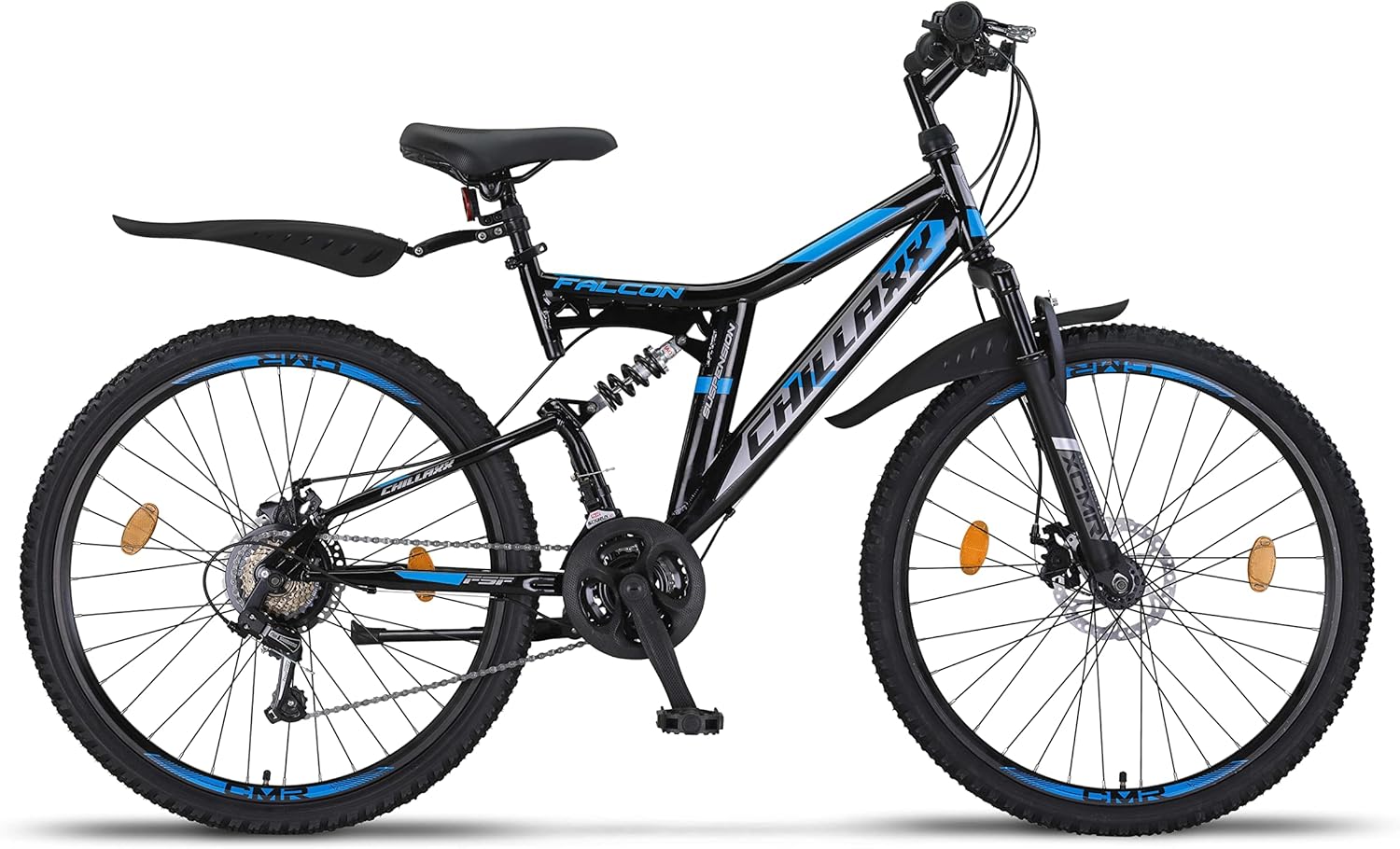 Chillaxx Bike Falcon Premium Mountain Bike in 24, 26, 27.5 and 29 Inch - Bicycle for Boys, Girls, Women and Men - Disc Brake - 21 Speed Gears - Full Suspension – Bild 2