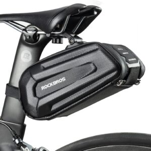 ROCKBROS Bicycle Saddle Bag Bicycle Bag Water-Repellent 3D Hard Shell Bicycle Seat Bag with Quick Release for MTB Road Bike 1.8 L