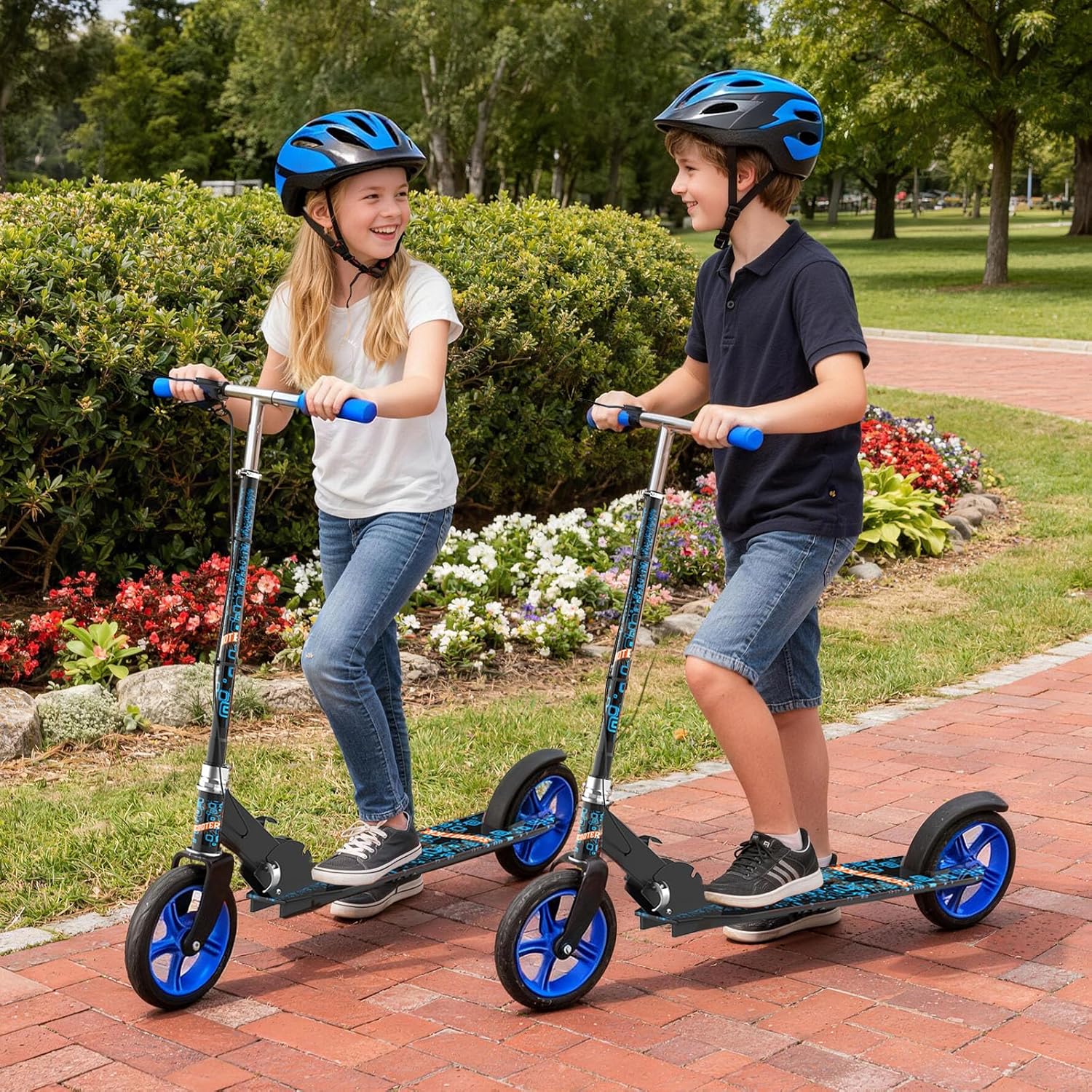Kinderroller, Scooter für Kinder ab 6 Jahre, Klappbarer Cityroller mit Handbremse, ABEC-7 Kugellager, 3-Fach Höhenverstellbar, Aluminium Tretroller für Jungen & Mädchen – Bild 9