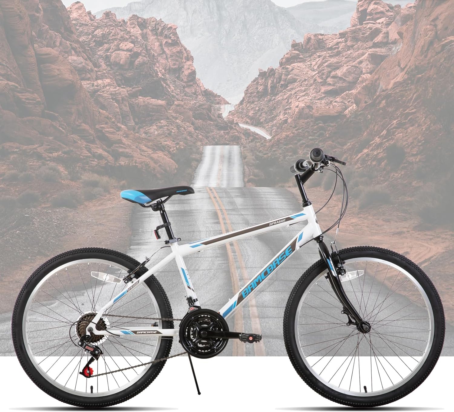Hiland 24/26 Inch Mountain Bike for Men Women 21 Speed MTB with High-Carbon Steel Frame, Bicycle for Adults and Teenagers, Mountain Bike with V-Brakes – Bild 6