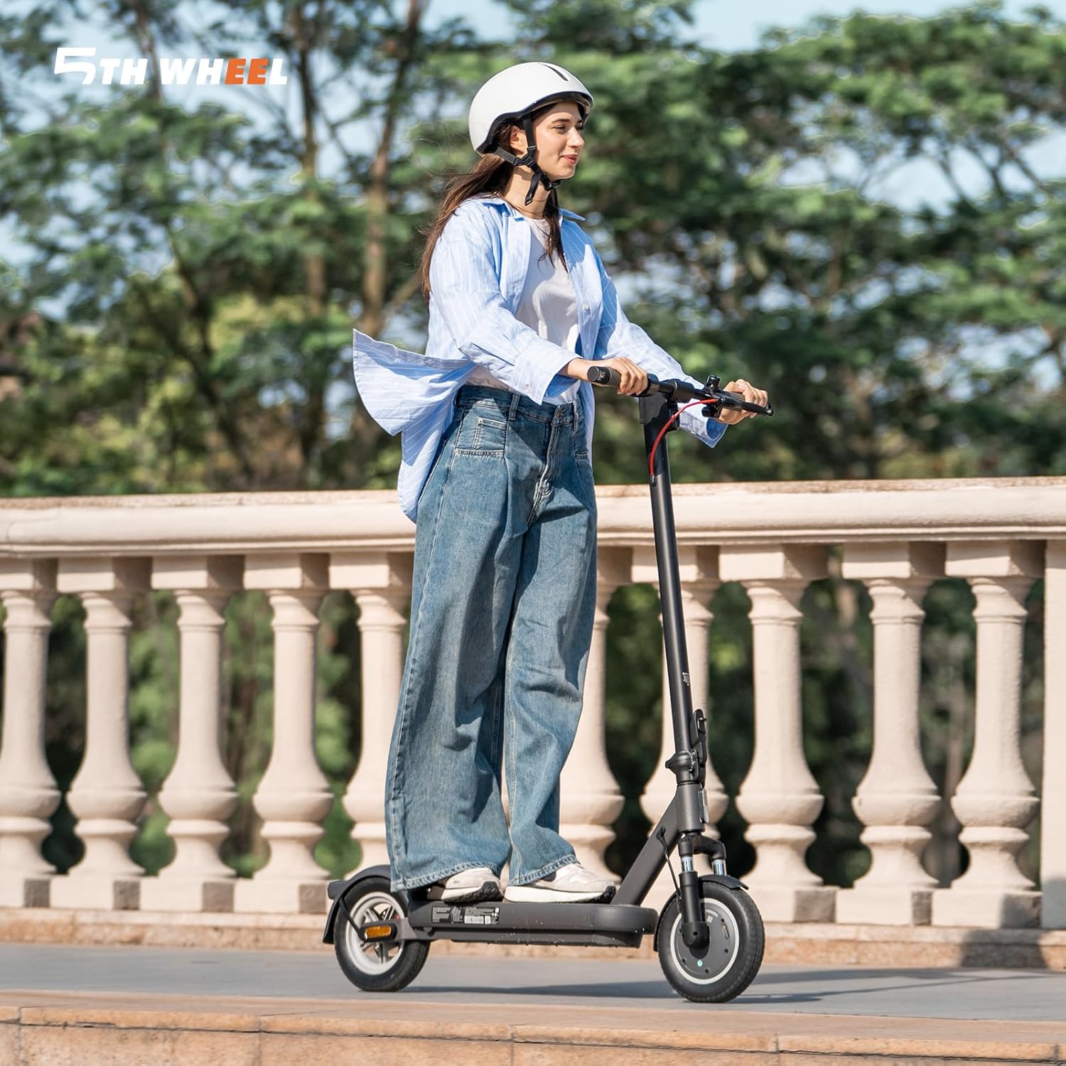 E Scooter with Road Legal, 10 Inch E Scooter, Max 32 km/40 km Range 20 km/h, Electric Scooter up to 120 kg, Indicator, App Connection, Quadruple Shock Absorption, Dual Brake System E Scooter for – Bild 9