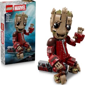 LEGO Groot in Ravager Outfit – Superhero Toy with Buildable Figure for Role Play – Children’s Construction Toy – Creative Gift for Boys from 10 Years, Girls and Film Fans – 76341