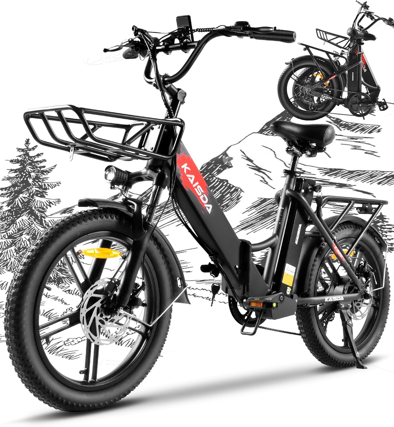 E-Bike klapprad 20 Zoll Elektrofahrrad Pedelec Cityräder Faltrad für Erwachsene 150kg Belastung 36V 20,8Ah Doppelakku 45-90km Reichweite 250W Motor 7-Gang LCD Display