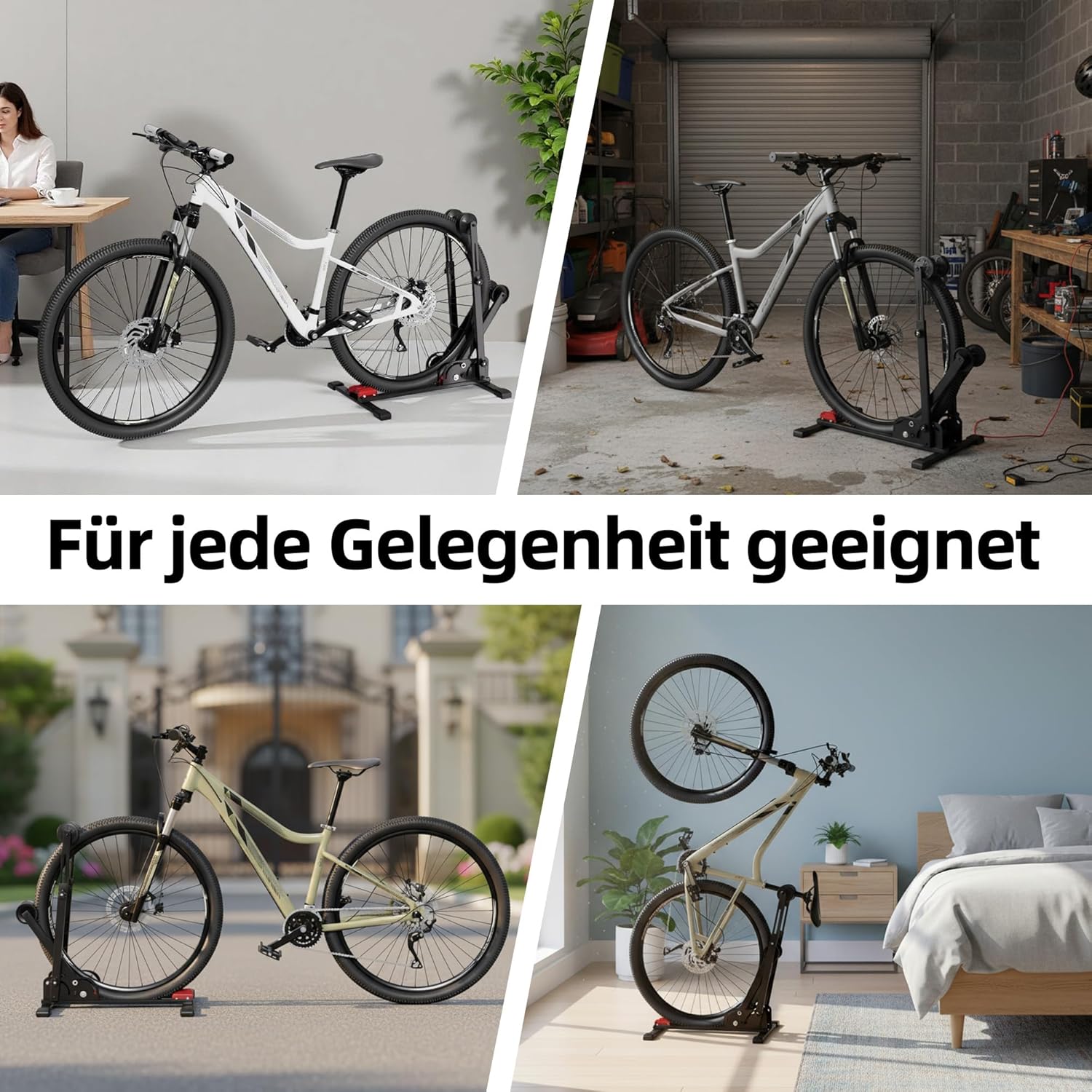 Urban Deco Adjustable Bicycle Stand, Bicycle Stand Floor, Bicycle Stand Road Bike, Suitable for Road Bikes & Mountain Bikes, Stow Away – Bild 7