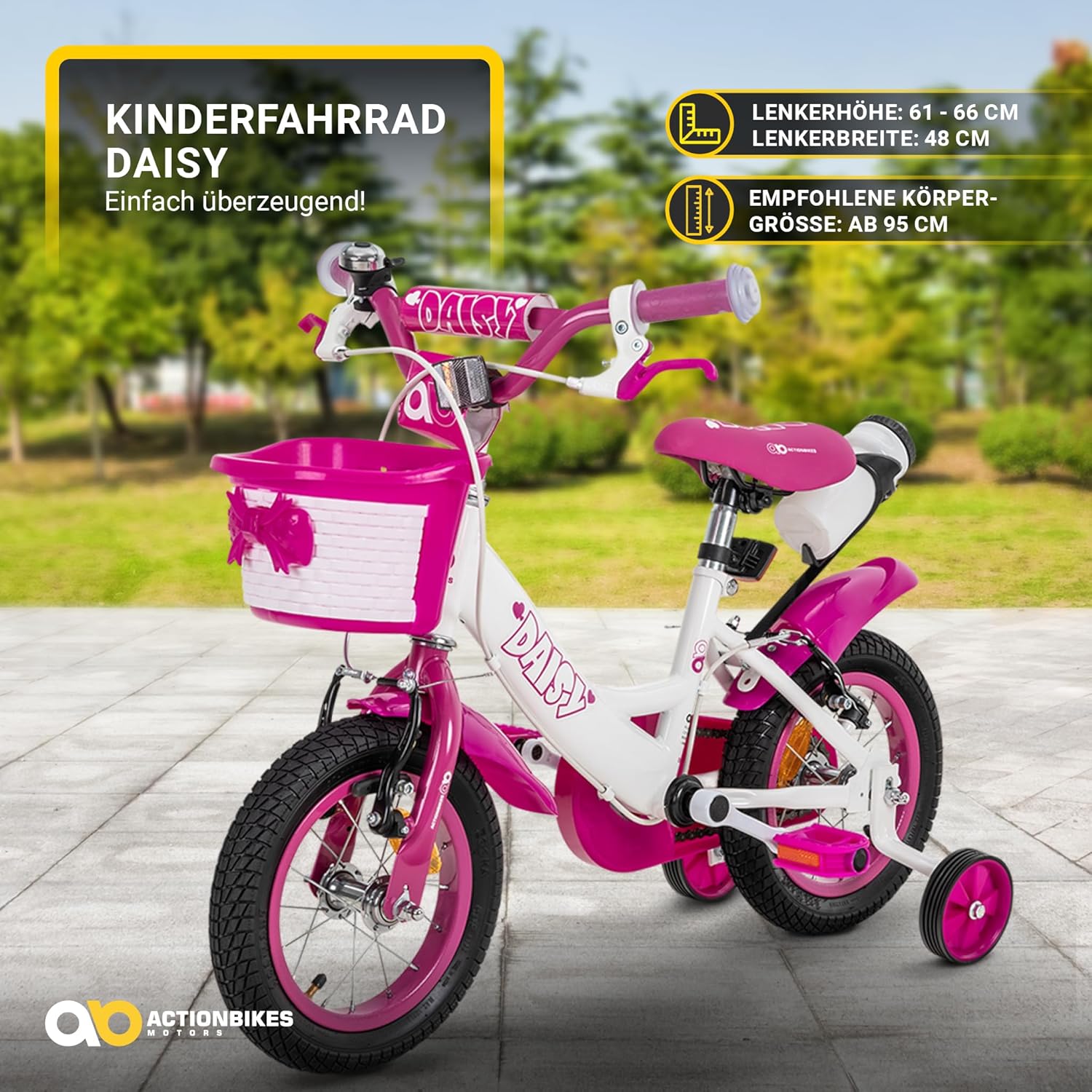 Actionbikes Children's Bicycle Daisy | 12 16 20 Inch - V-Brake Brakes - Bicycle for Children from 2-9 Years - Mudguard for Girls and Boys - Bicycles - Bicycle - Children's Bike – Bild 2