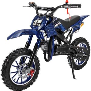 Children’s Mini Crossbike Delta 49 cc 2–Stroke Dirt Bike Scrambler Pocket Mini Bike Green