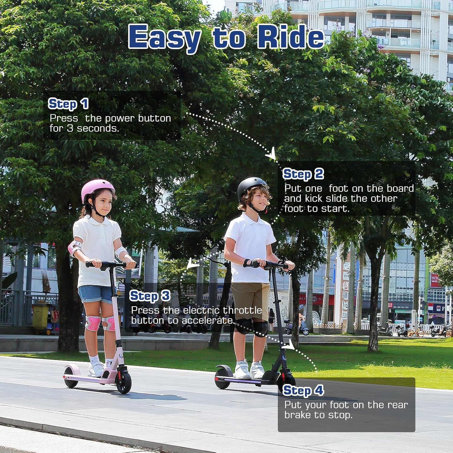 Caroma E Scooter Kinder von 8-12 Jahren,bis zu 16 km/h & 8 km,Elektroroller Kinder mit Bunte Leuchten, LED-Anzeige,Einstellbare Geschwindigkeit und Höhe,Leichter Faltbarer Elektroscooter – Bild 9