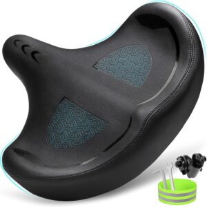 CDYWD Oversized Bicycle Saddle Men Women Comfortable Extra Wide Soft Foam Padded Bicycle Seat Ergonomic Universal Bicycle Saddle for Mountain Bike, City Bike, Ebike, Exercise Bike, Touring Saddle