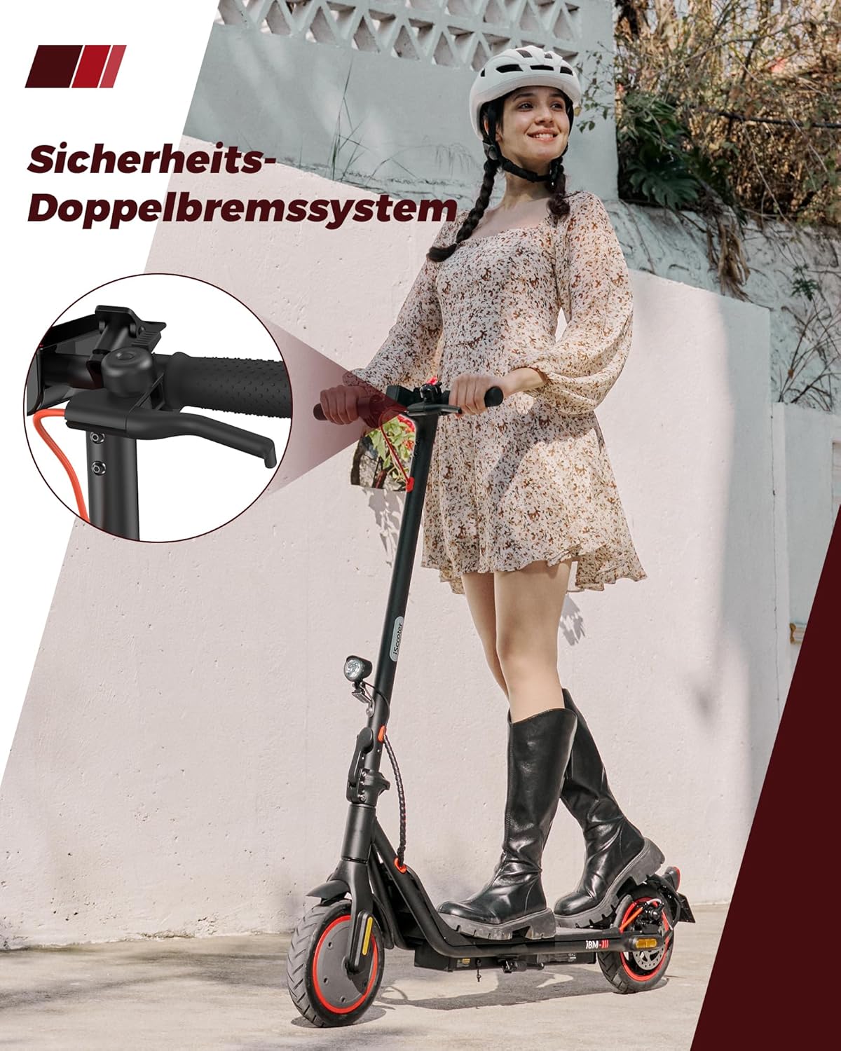 E Scooter with Road Approval for Adults | ABE Electric Scooter - Carefree Freedom in City Max 500 W Motor Max 30/25 km Range for Effortless Commuting & Discovery, Lightweight Electric Scooter with App – Bild 5