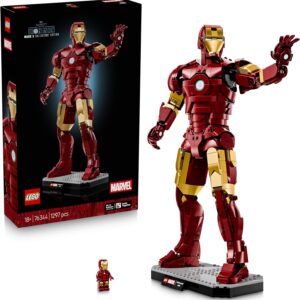 LEGO Marvel Iron Man Mark 3 Collector’s Edition – Avengers Construction Set for Adults – Model Building with Mini Figure, Stand and Name Plate – Creative Gift for Men, Women and All Fans – 76344