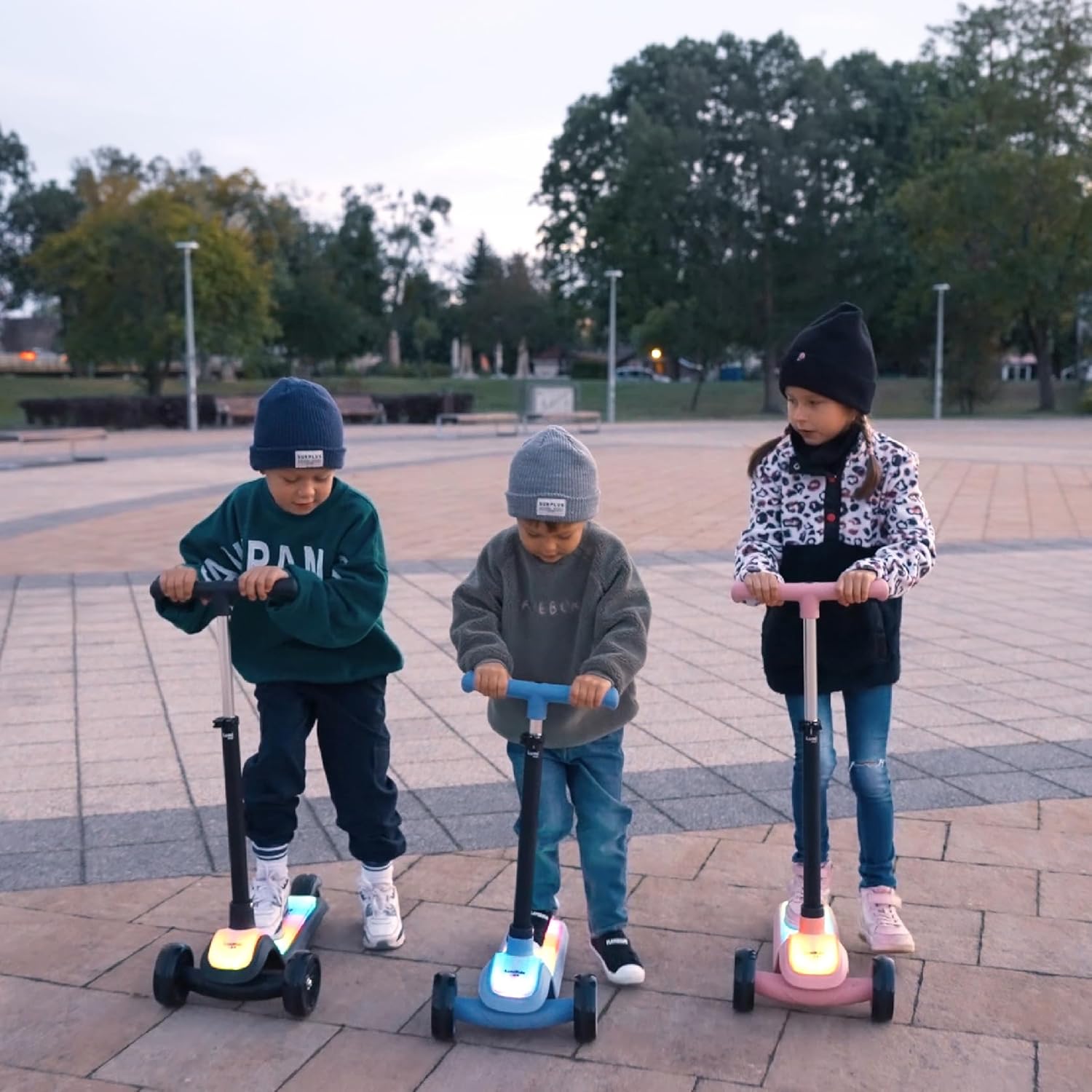 Lumi Ride Children's Scooter 3 Wheels Balance LED 3+, Foldable, Height-Adjustable Handlebar, Foot Brake, Non-Slip Footboard, Removable Handlebar – Bild 2