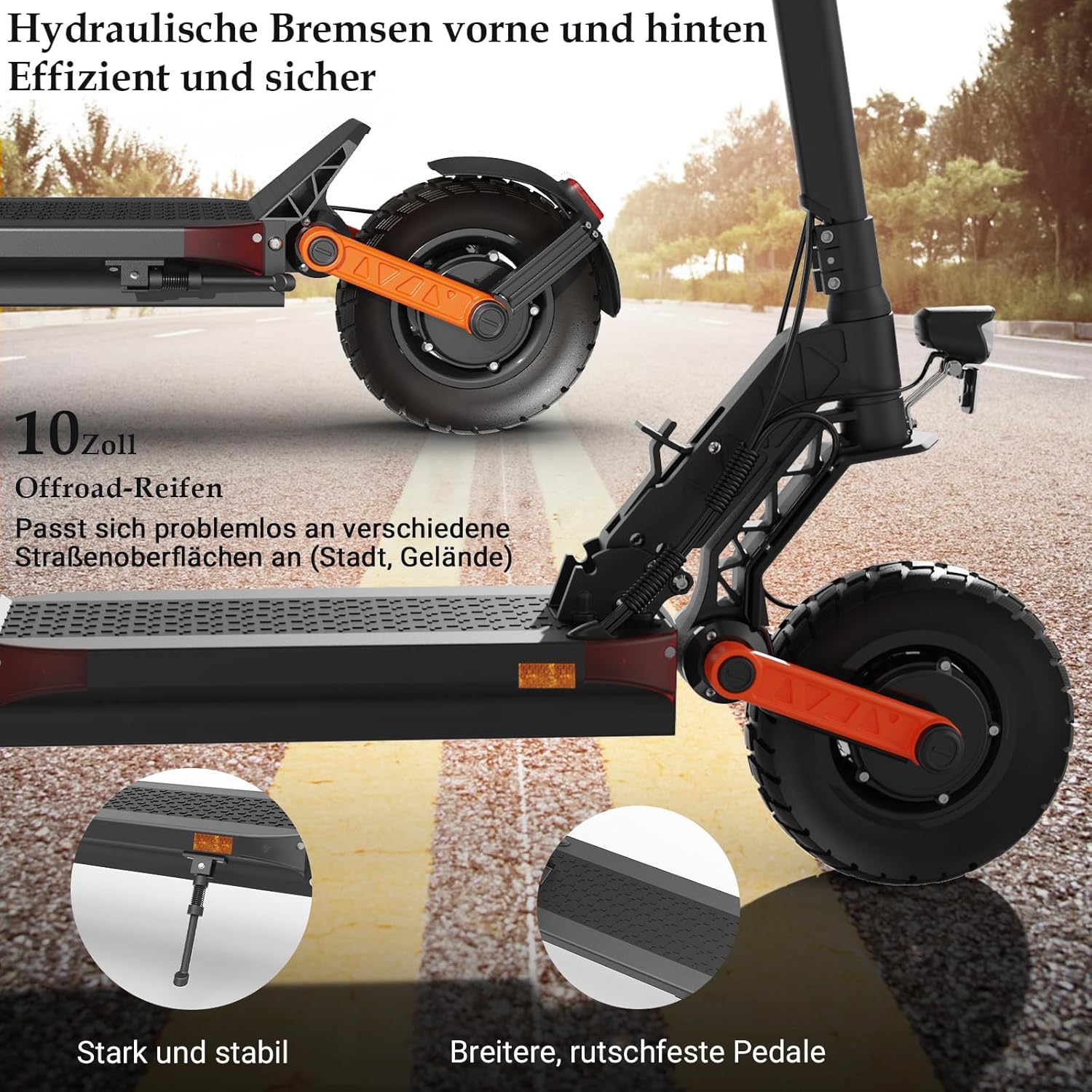 TODIMART E Scooter mit Straßenzulassung D-Serie, 60 km Reichweite, 500W Motor – Bild 6