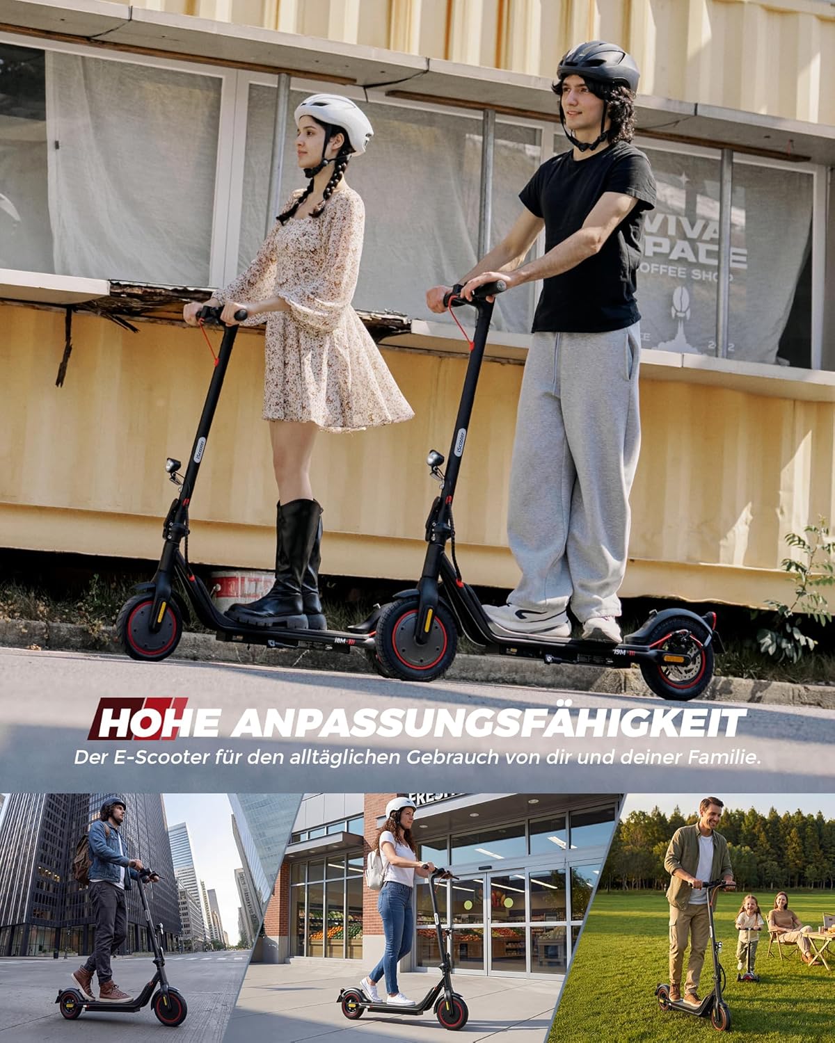E Scooter with Road Approval for Adults | ABE Electric Scooter - Carefree Freedom in City Max 500 W Motor Max 30/25 km Range for Effortless Commuting & Discovery, Lightweight Electric Scooter with App – Bild 7