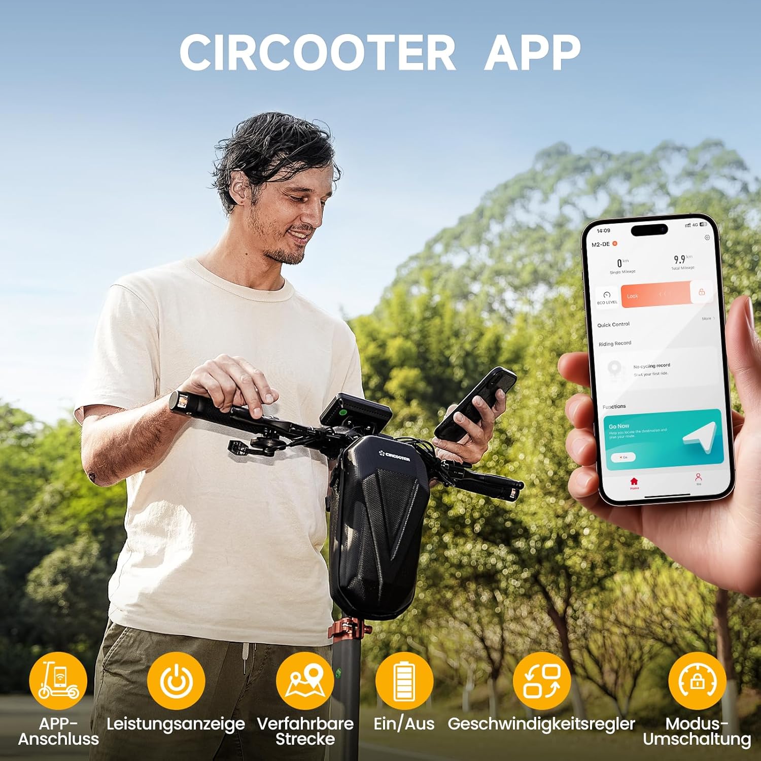 E Scooter with Road Legal and Indicator, 10 Inch Off-Road E Scooter 60-70 km Range, 4-Speed Speed Control, 48 V Foldable Electric Scooter for Adults, 150 kg Load Capacity - with Replacement Hose – Bild 5
