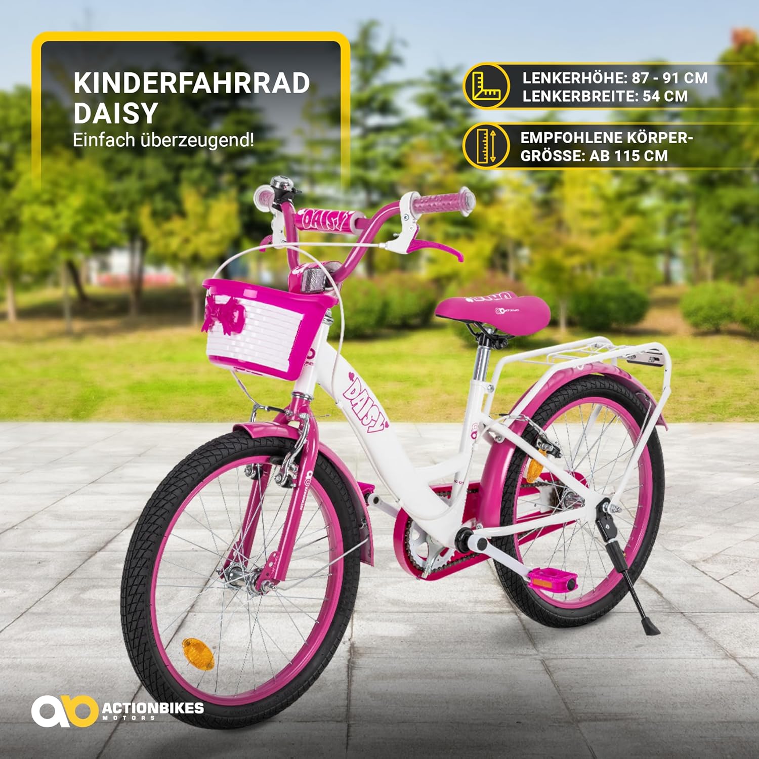 Actionbikes Children's Bicycle Daisy | 12 16 20 Inch - V-Brake Brakes - Bicycle for Children from 2-9 Years - Mudguard for Girls and Boys - Bicycles - Bicycle - Children's Bike – Bild 2