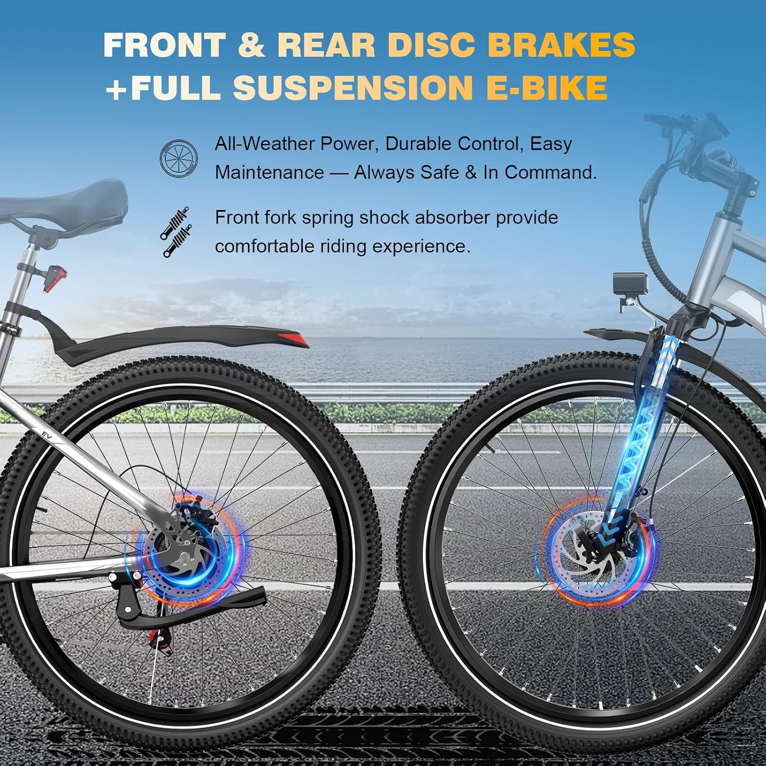EVERCROSS EK15 E-Bike for Adults, 27.5 Inch Electric Bicycles with Foot Pedal - App, 250 W Motor, 36 V 13 Ah Battery, 15/20/25 km/h, 7 Speed Gear, Urban Electric Bicycle Mountain Bike for Unisex – Bild 6