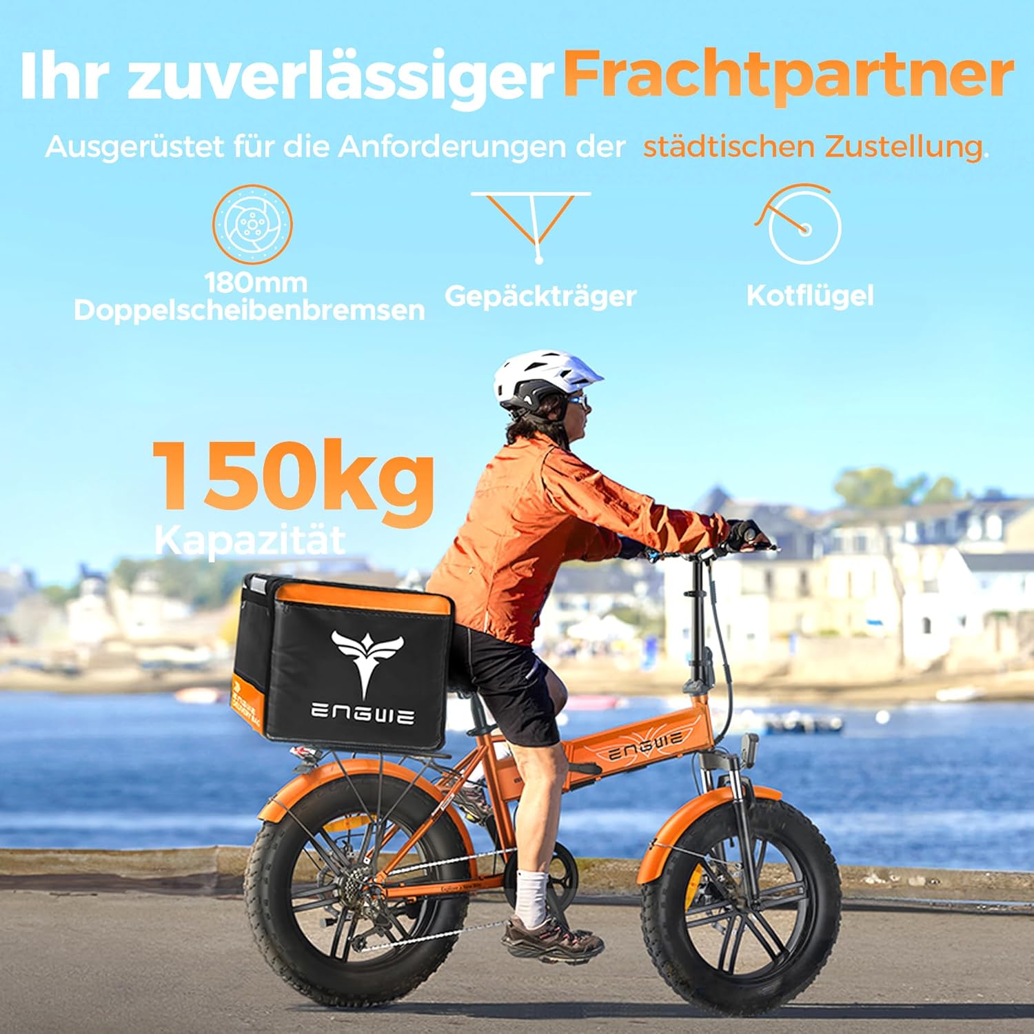 ENGWE EP-2 Boost Folding Electric Bicycle with Torque Sensor, 48 V 13 Ah Removable Battery Range 120 km and 250 W Brushless Motor, LED Display, 20 x 4.0 Inch Fat Tyres and 7 Gears – Bild 3