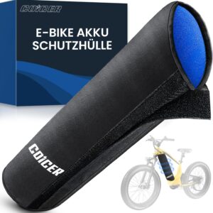 COICER E-Bike Battery Protective Case 28-45 cm Circumference Transport Protection Protection Ebike Protection for More Range, Universal Fit, Bicycle Cover for Integrated E Bike Batteries
