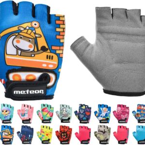 Meteor children’s gel cycling gloves, BMX gloves, riding gloves, MTB gloves, kick scooter gloves for girls & boys