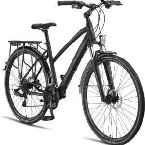 Licorne Bike Premium Touring Trekking Bike in 28 Inch Aluminium Disc Brake Bicycle for Boys, Girls, Women and Men – 21 Speed Gears – Mountain Bike – Cross Bike