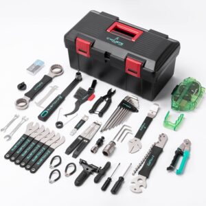 cyclists Bicycle Repair Kit, Portable Bicycle Tool Box Bicycle Tool Set for Bicycle Tyre Chain Assembly Repairs Bike Tool Set with Carry Case (35 Pieces)